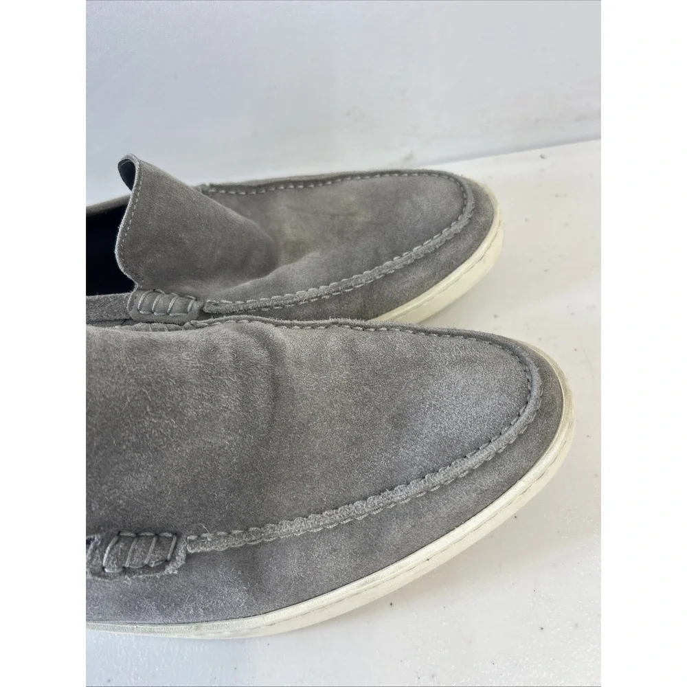 TO BOOT NEW YORK Adam Derrick Made in Italy Grey Suede Loafers Men's Size 11 US